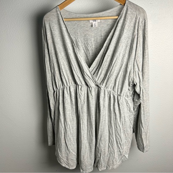 Maternity plus size bundle of 3 gray top nursing bra & New tank top 1x XXL 16/18 - Picture 5 of 16